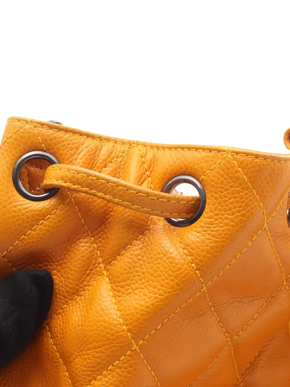 Pre-owned Chanel 1996-1997 Matelassé Backpack In Orange
