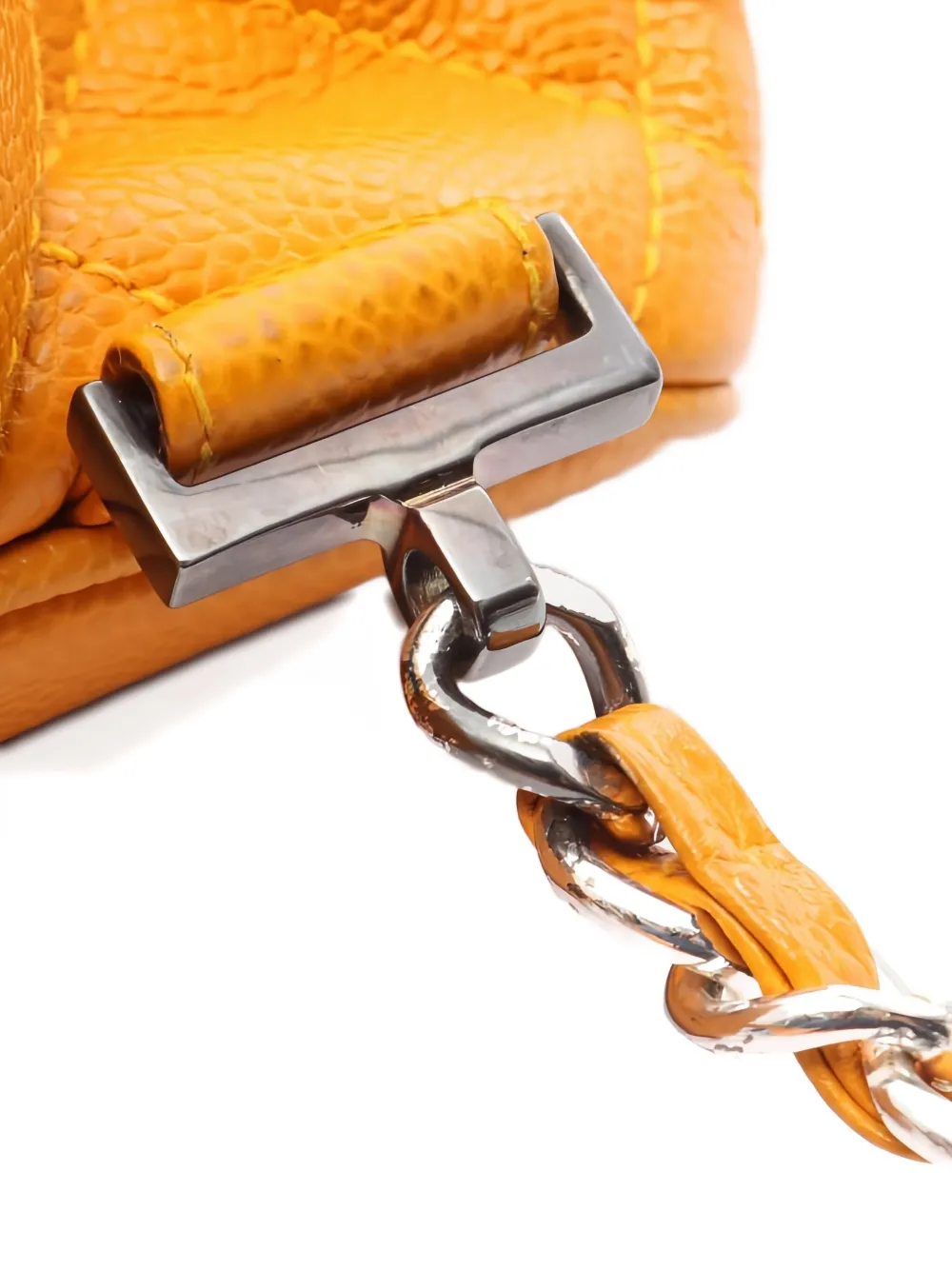 Pre-owned Chanel 1996-1997 Matelassé Backpack In Orange