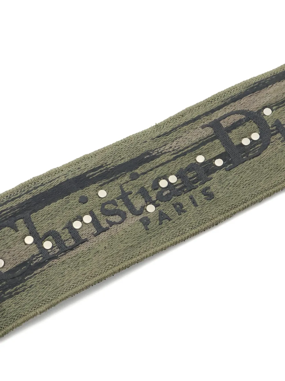 Pre-owned Dior 2020s Medallion Embroidery Shoulder Strap In Green