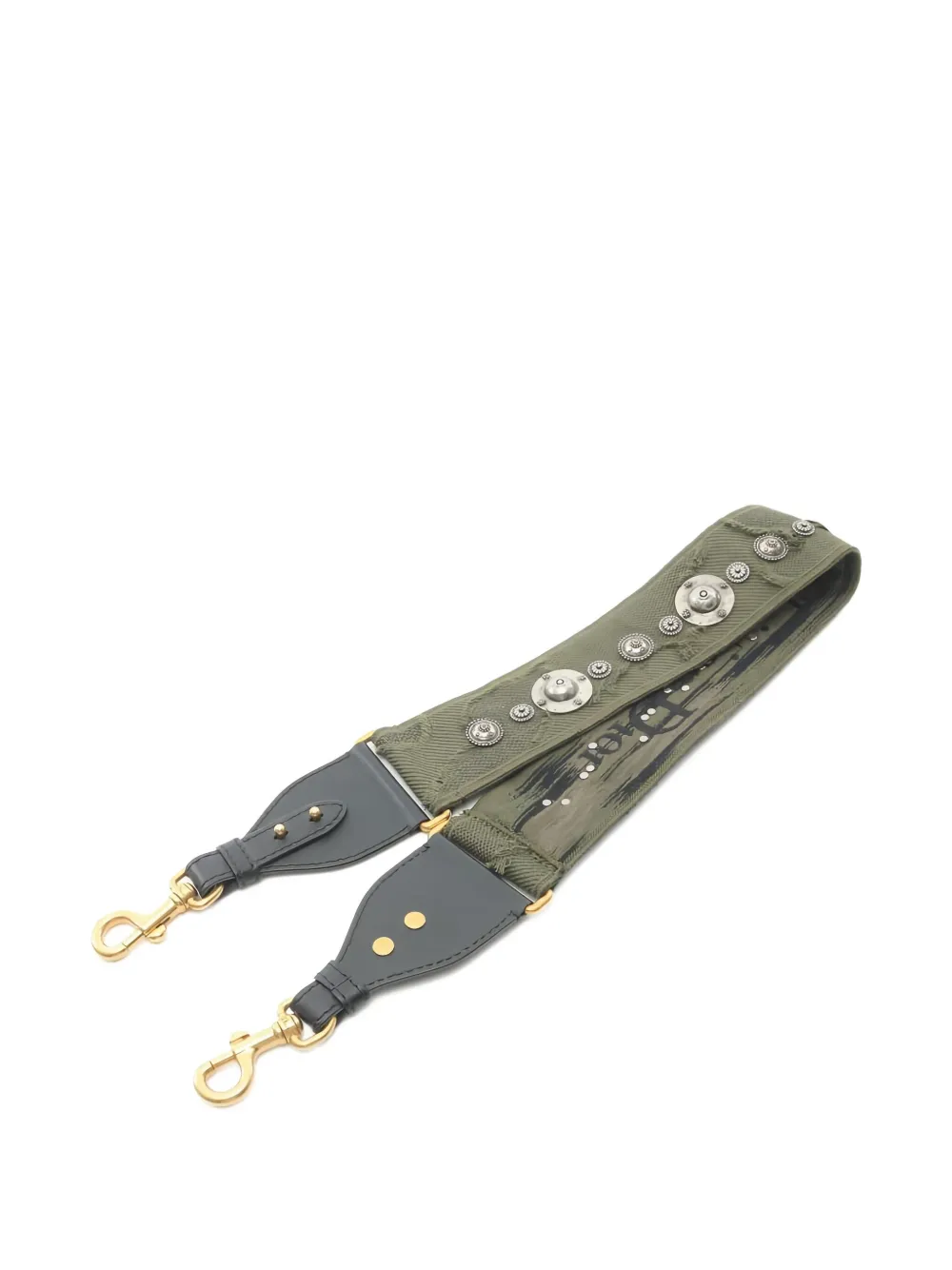 Pre-owned Dior 2020s Medallion Embroidery Shoulder Strap In Green