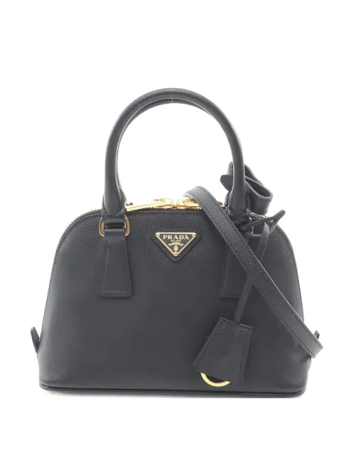 Prada Pre-Owned bolsa de mano con placa del logo