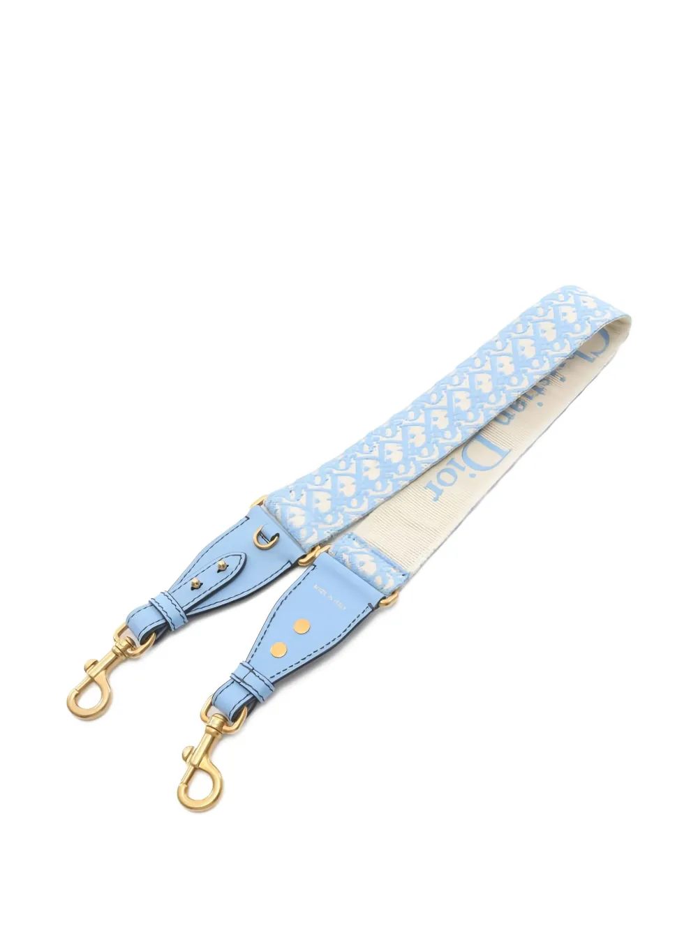 Pre-owned Dior 2020s Oblique-embroidery Shoulder Strap In Neutral