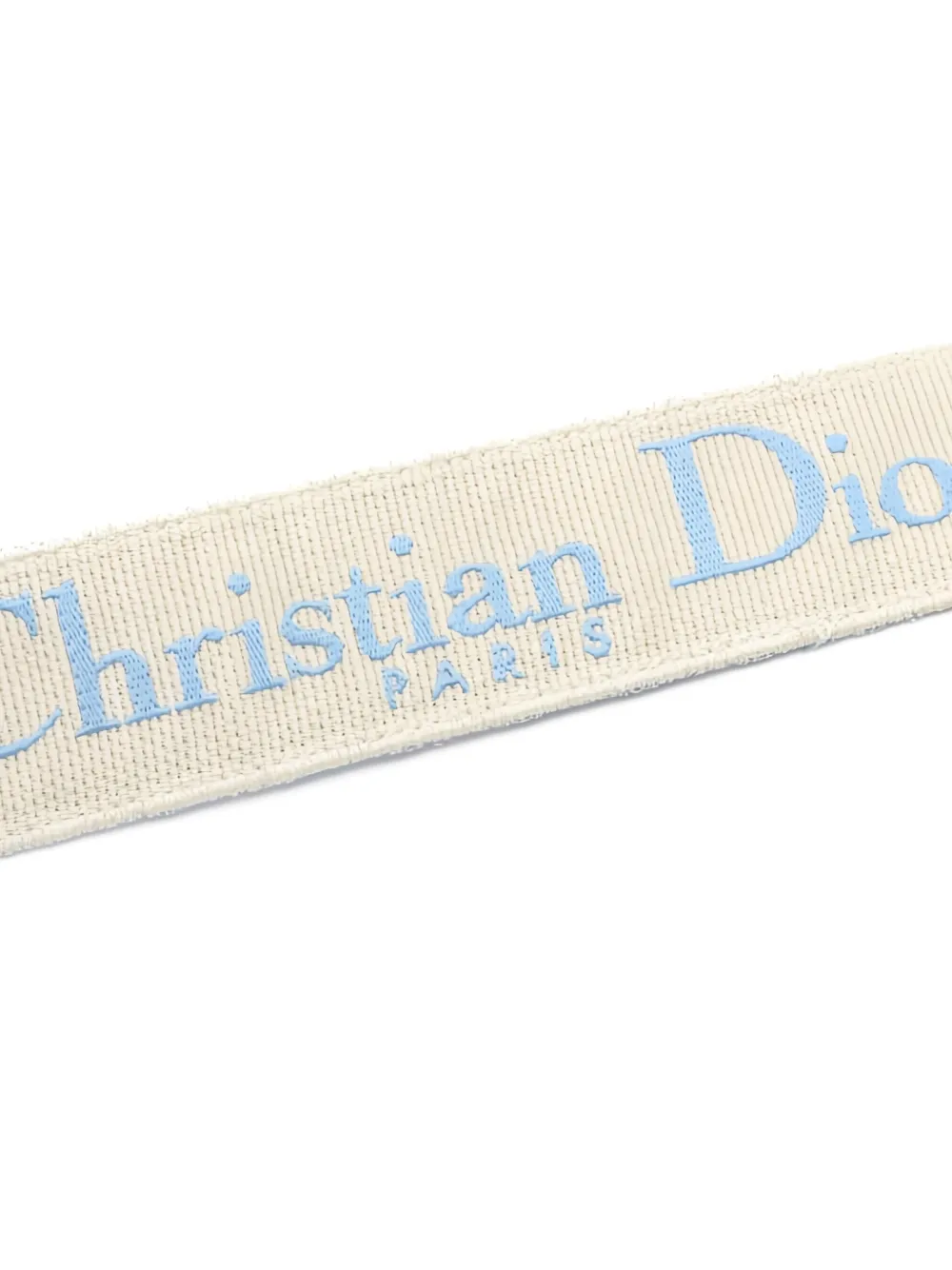Pre-owned Dior 2020s Oblique-embroidery Shoulder Strap In Neutral
