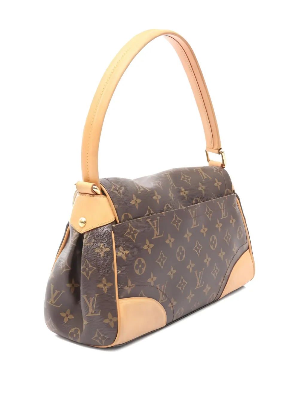 Pre-owned Louis Vuitton 2007 Beverly Mm Monogram Shoulder Bag In Brown
