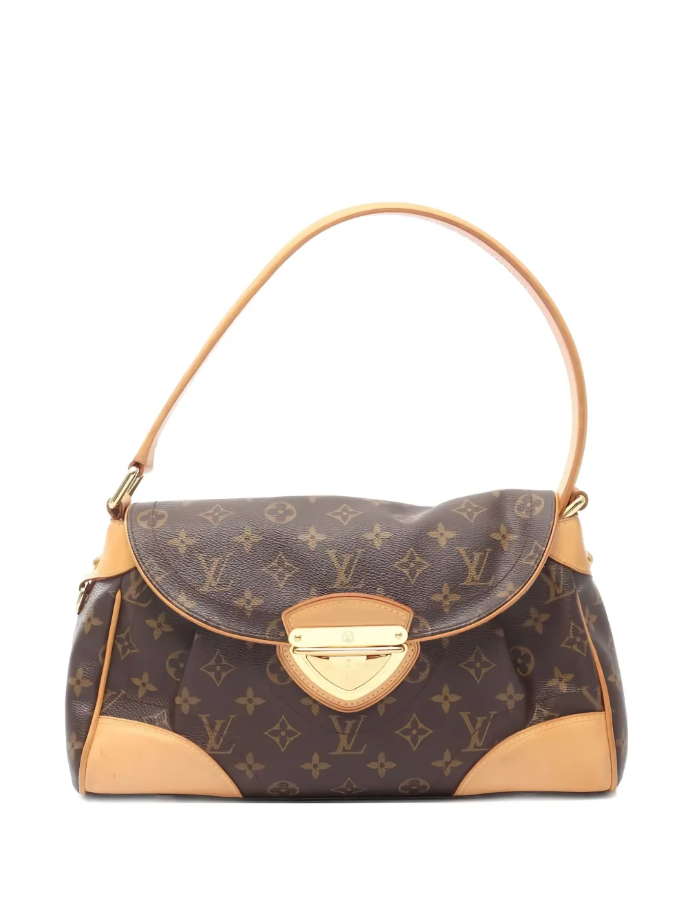 Pre-owned Louis Vuitton 2007 Beverly Mm Monogram Shoulder Bag In Brown