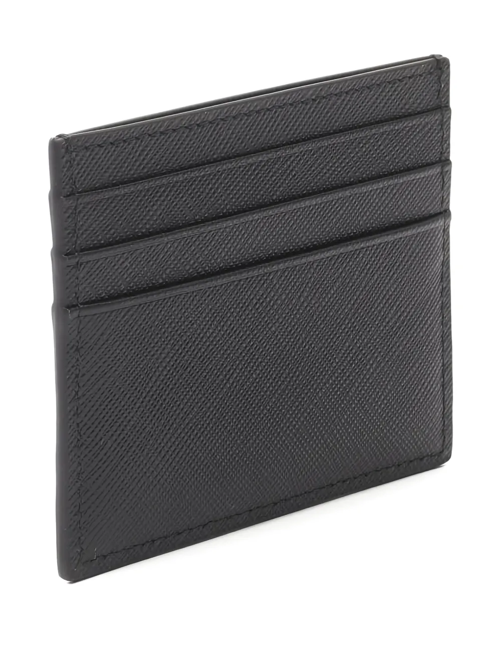 Pre-owned Prada Triangle-logo Cardholder In Black