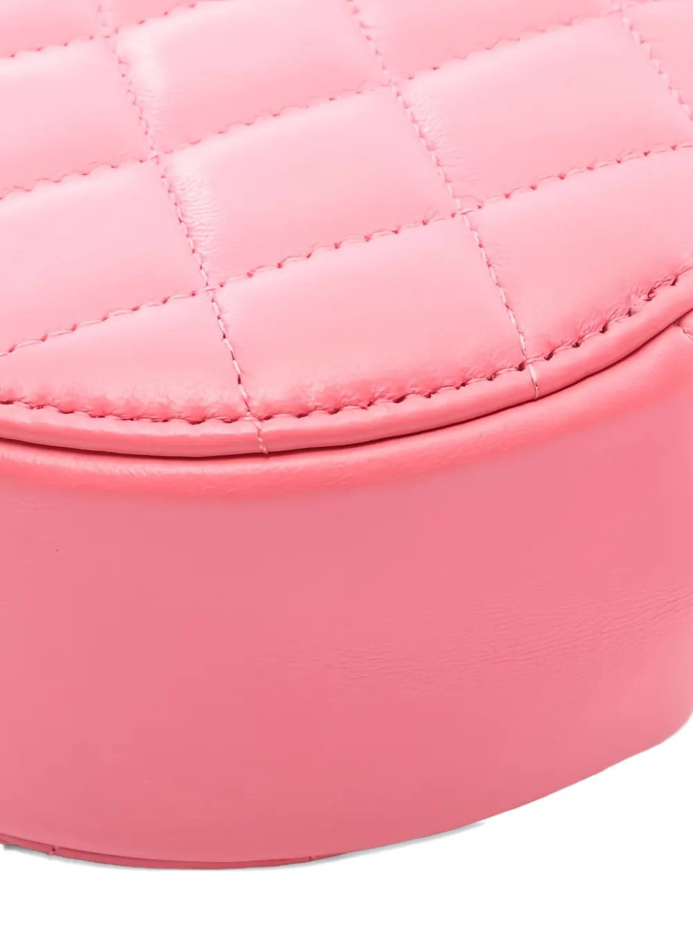 Pre-owned Chanel Diamond-quilted Round Shoulder Bag In Pink