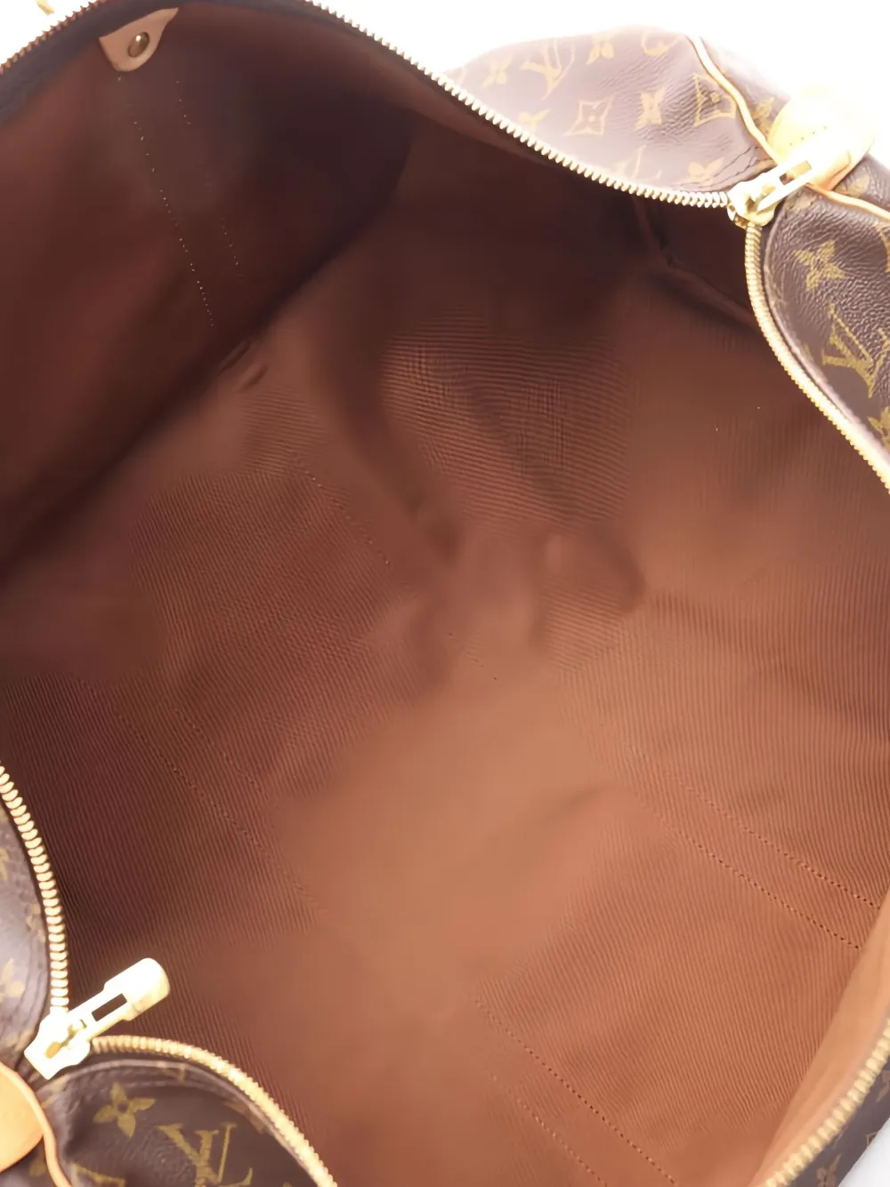 Pre-owned Louis Vuitton 2001 Monogram Keepall 55 Boston Bag In Brown