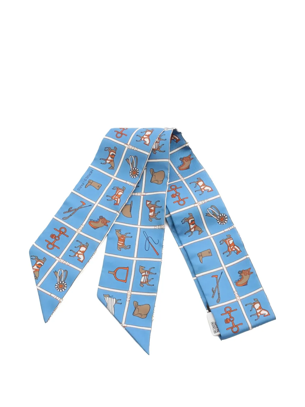 Hermès Pre-Owned mascada con listón estampado 2000 | Image 2