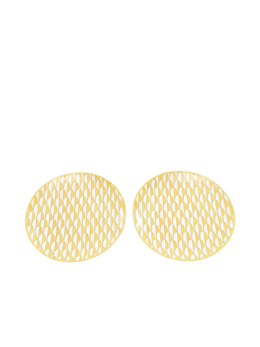 Hermès Pre-Owned 2020s Soleil d'Hermès dessert plate (set of two) | Yellow | Image 1