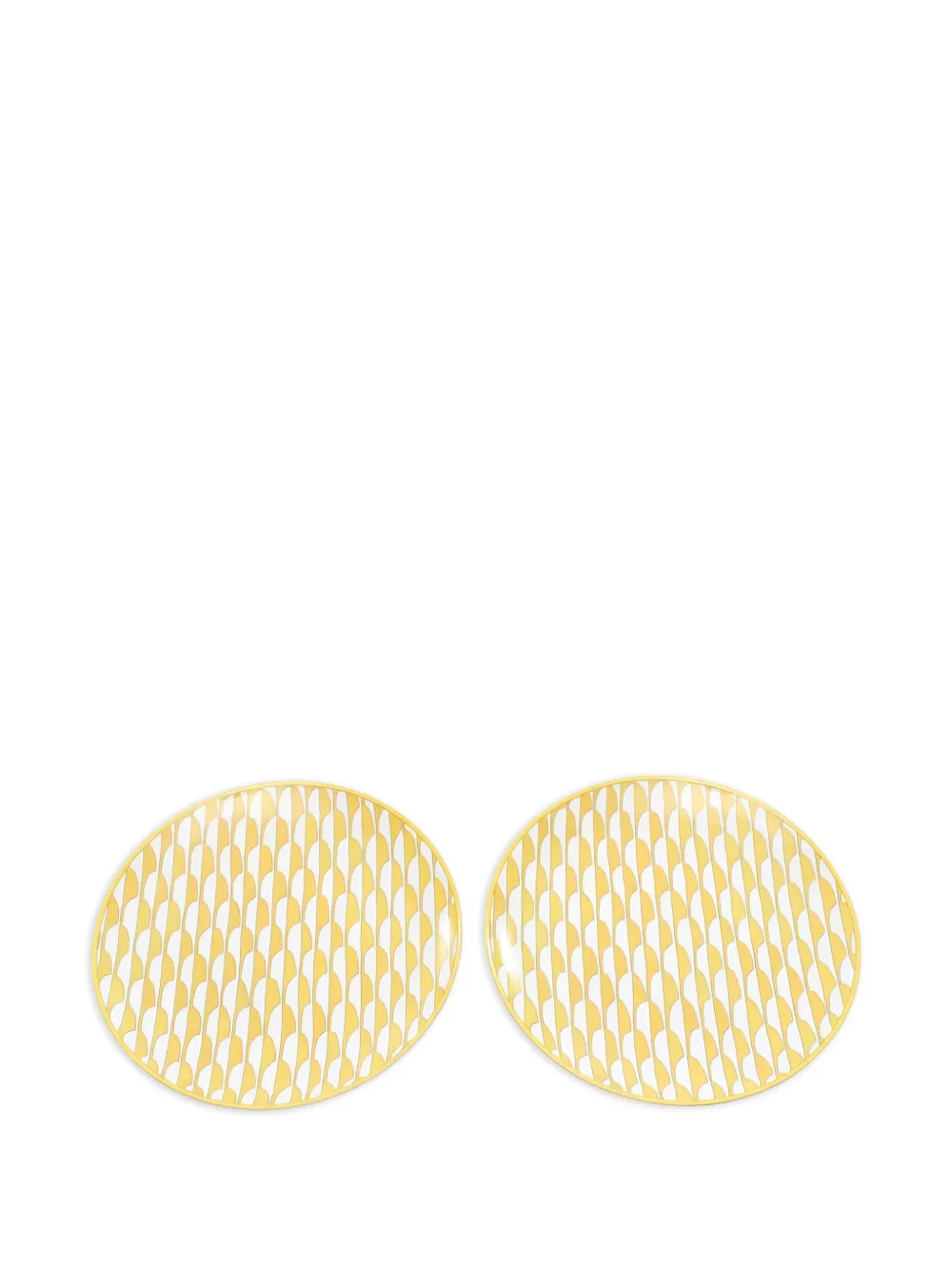 Hermès Pre-Owned 2020s Soleil d'Hermès dessert plate (set of two) | Yellow | Image 1