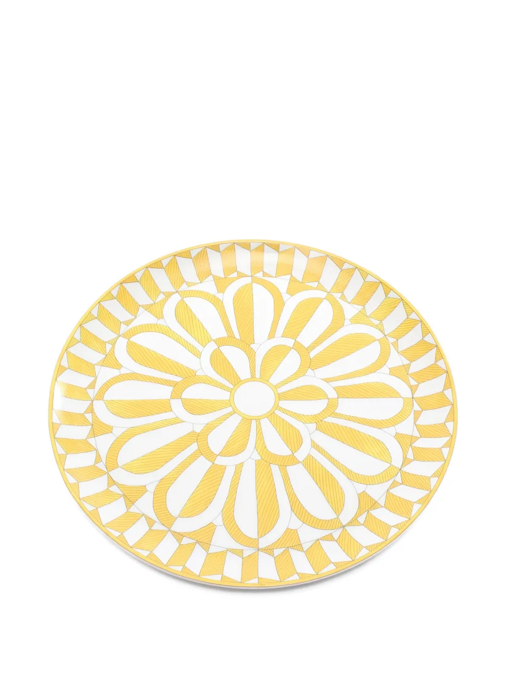 Hermès Pre-Owned 2020s Soleil D'Hermès patterned tart platter (32.5cm) | Yellow | Image 1