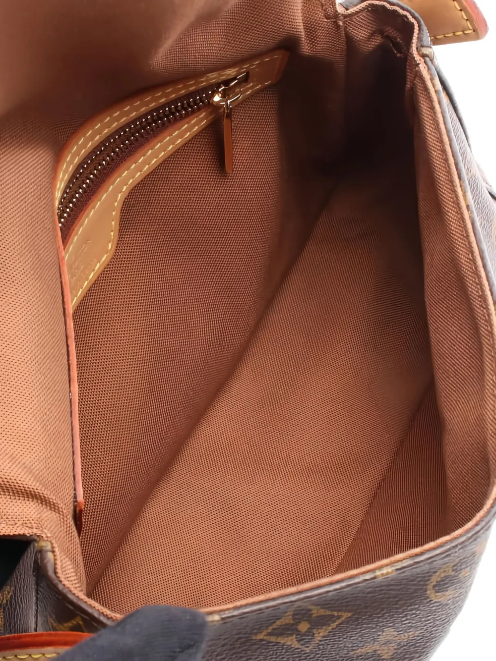 Pre-owned Louis Vuitton 2000 Mini Looping Monogram Tote Bag In Brown