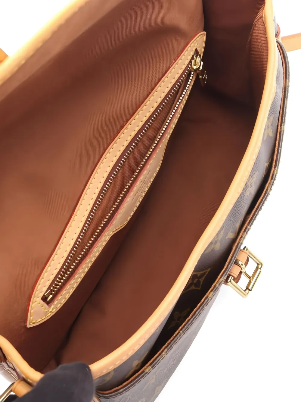Pre-owned Louis Vuitton 2024 Monogram Buckle Sologne Shoulder Bag In Brown