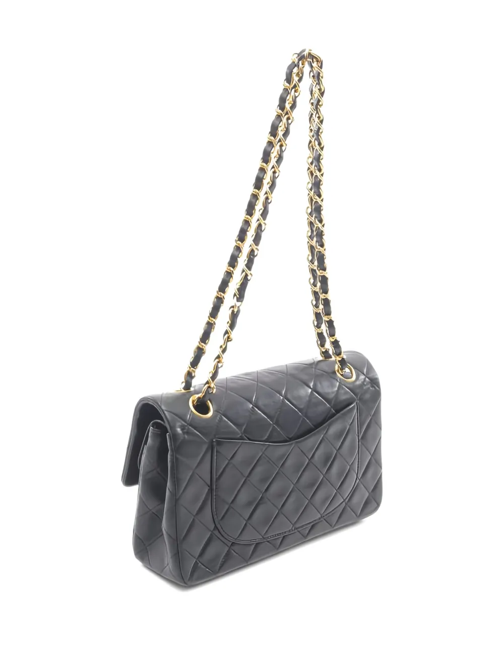 Pre-owned Chanel Double Flap Shoulder Bag In Black