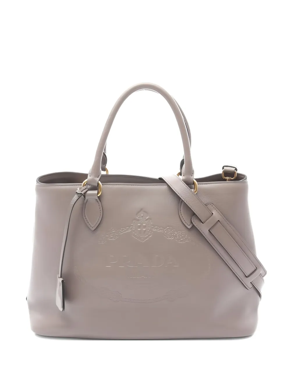 Prada Pre-Owned 2010s Glace´calf ハンドバッグ - ニュートラル Prada Pre-Owned 2010s Glace´calf ハンドバッグ - ニュートラル