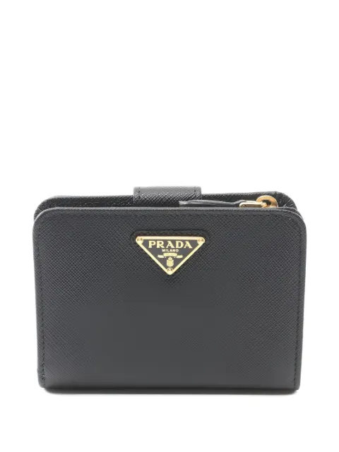 Prada Pre-Owned 2000s triangle logo-plaque wallet