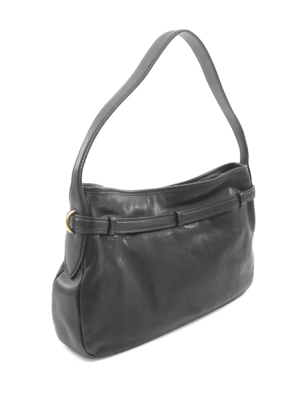 Miu Miu Pre-Owned Adventure Leather Shoulder Bag | Black | FARFETCH IN