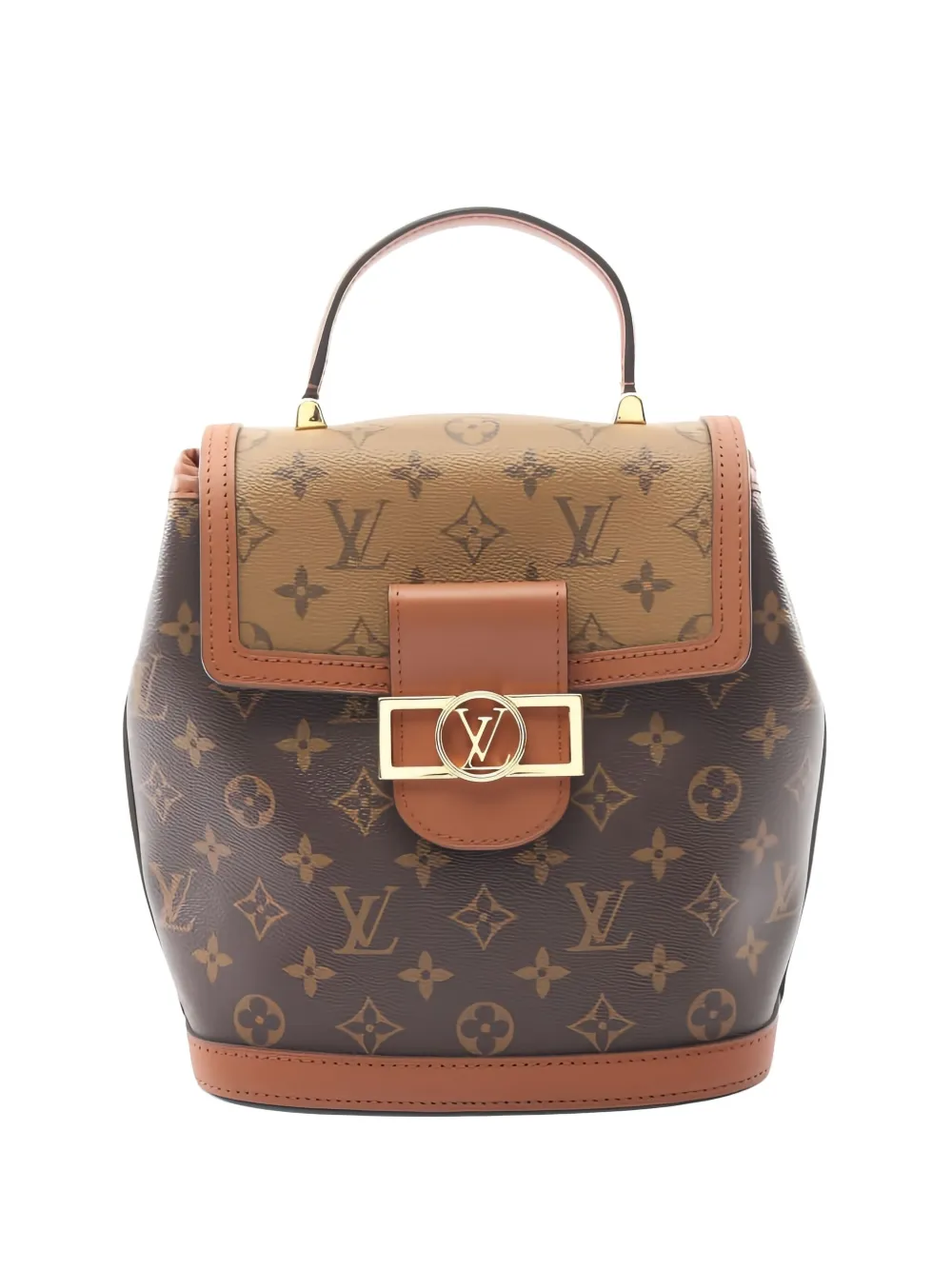 Pre-owned Louis Vuitton 2020 Dauphine Monogram Backpack In Brown