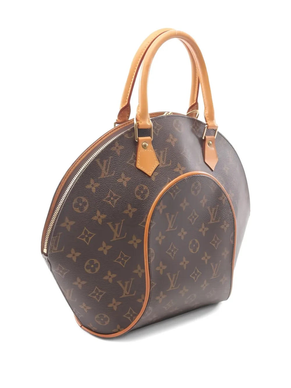 Pre-owned Louis Vuitton 1998 Monogram Ellipse Mm Handbag In Brown