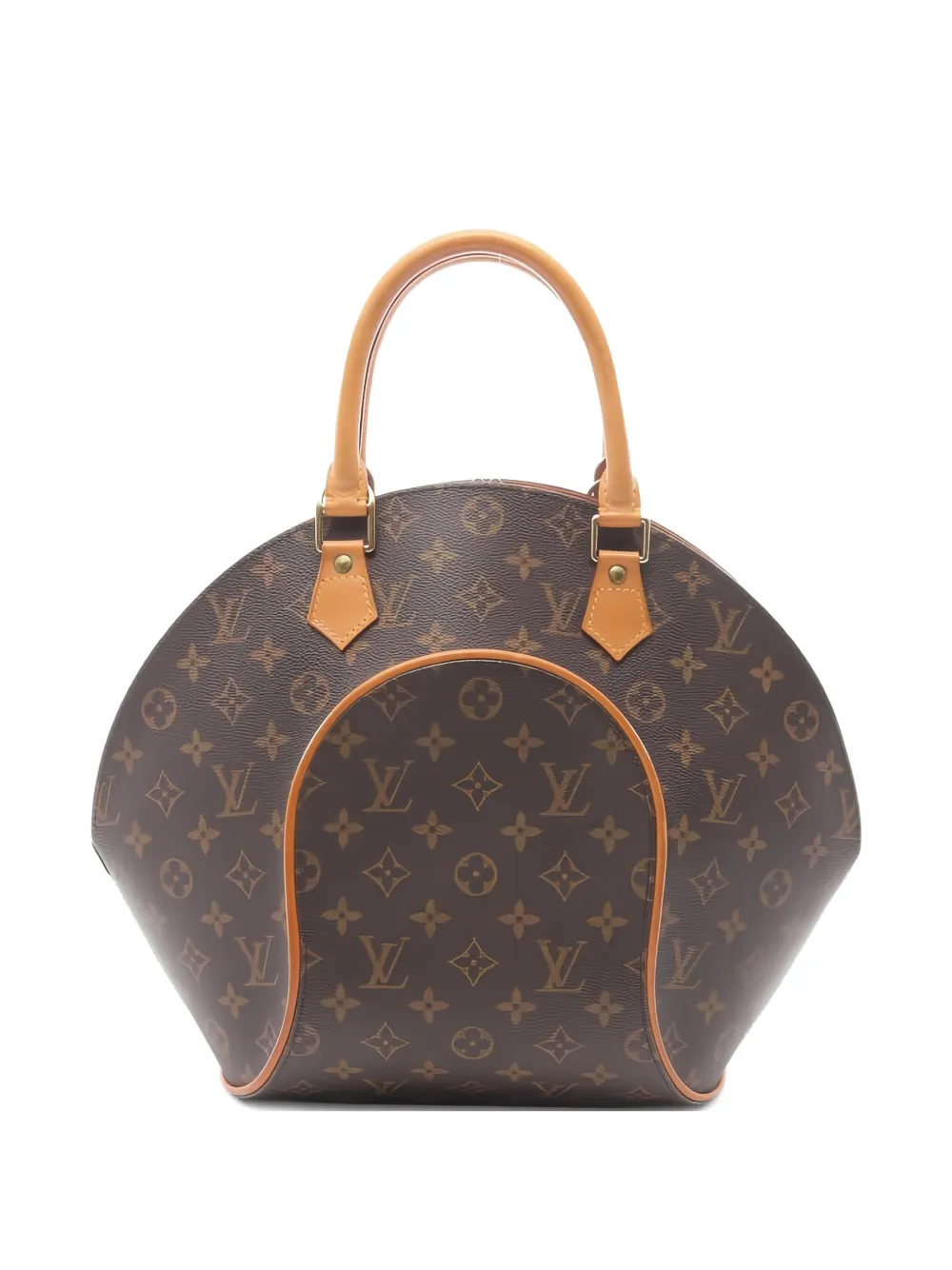 Pre-owned Louis Vuitton 1998 Monogram Ellipse Mm Handbag In Brown