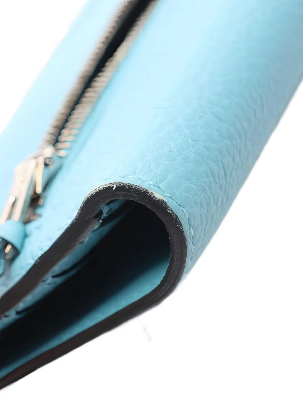 Pre-owned Hermes 2019 Dogon Bi-fold Long Wallet In Blue