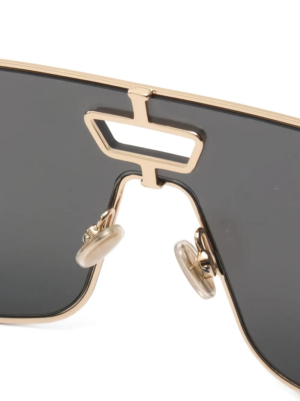 Pre-owned Dior 2020s Izon 1 Cut-out Sunglasses In Gold