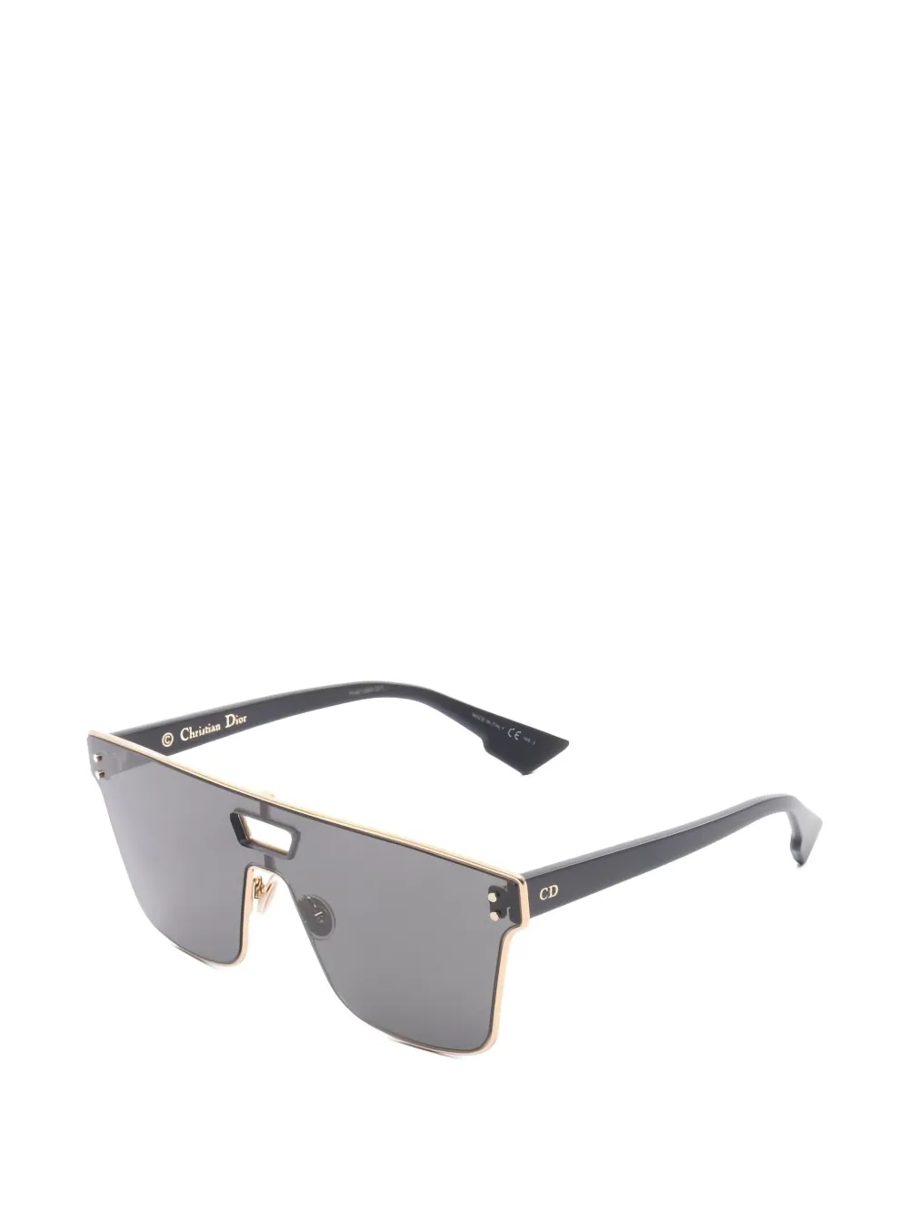 Pre-owned Dior 2020s Izon 1 Cut-out Sunglasses In Gold