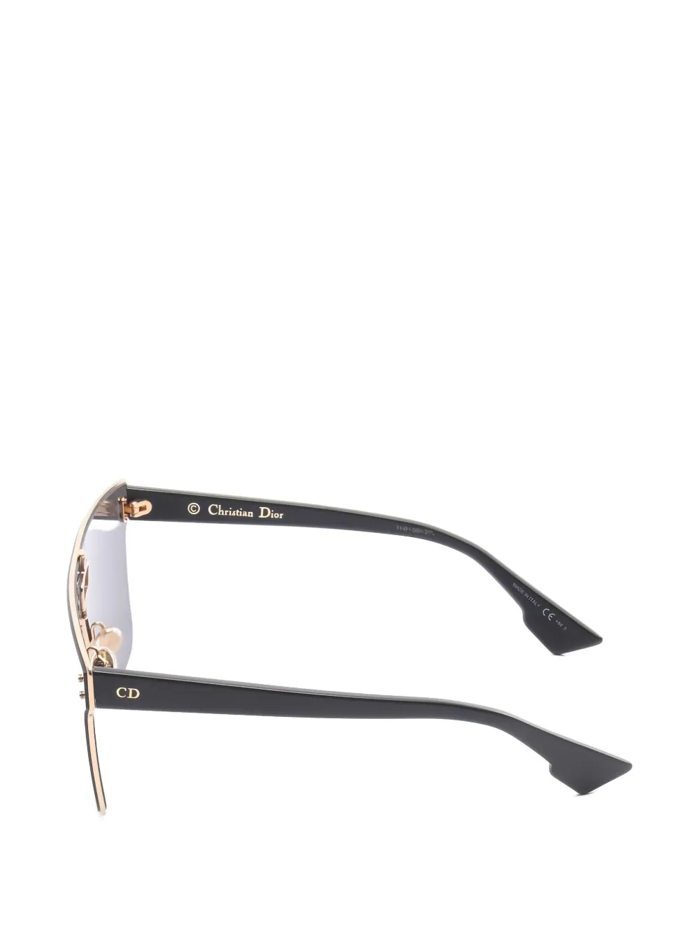 Pre-owned Dior 2020s Izon 1 Cut-out Sunglasses In Gold