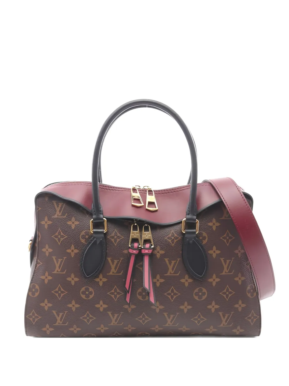Pre-owned Louis Vuitton 2017 Tuileries Monogram Handbag In Brown