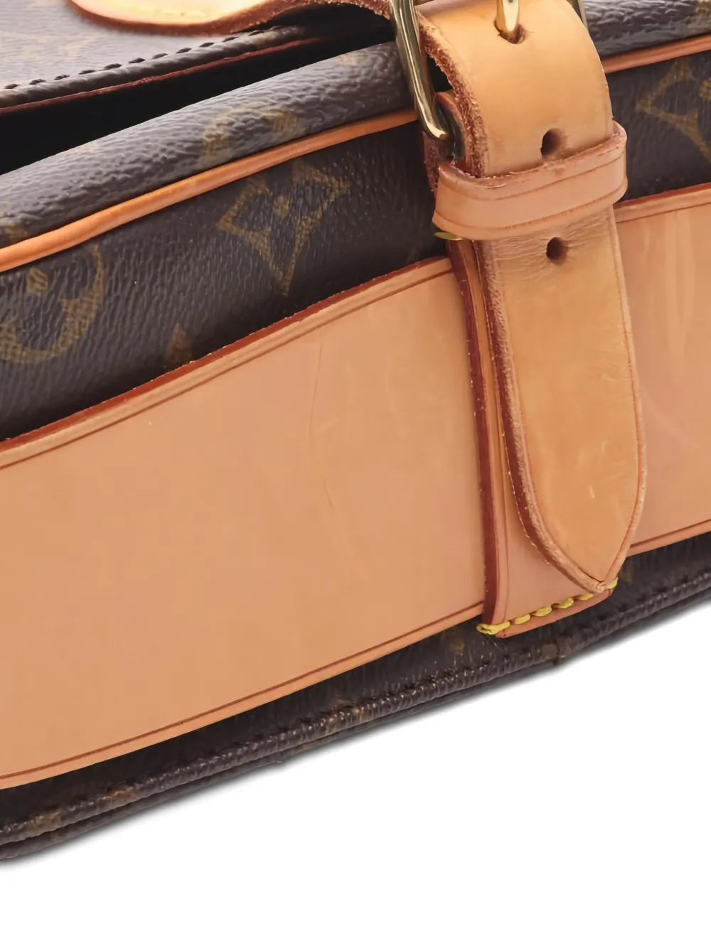 Pre-owned Louis Vuitton Cartesier Mm Monogram Cross Body Bag In Brown