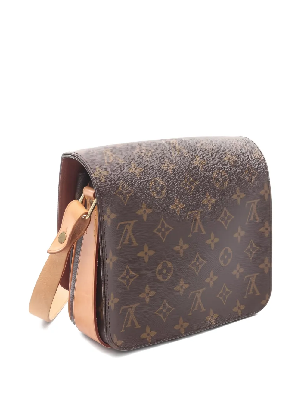 Pre-owned Louis Vuitton Cartesier Mm Monogram Cross Body Bag In Brown