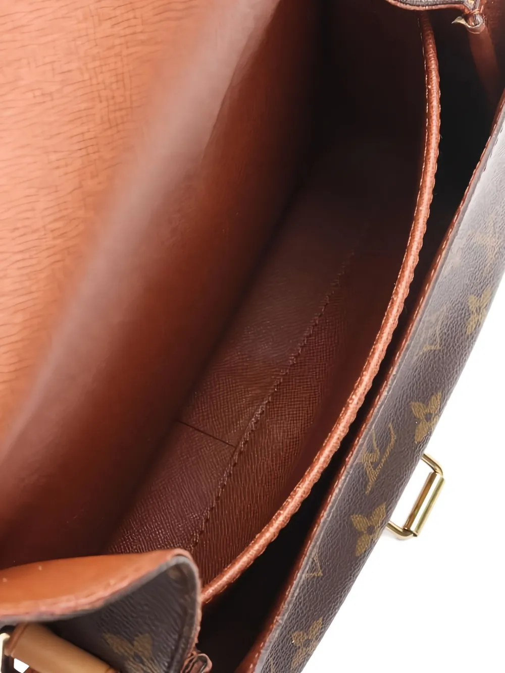 Pre-owned Louis Vuitton Cartesier Mm Monogram Cross Body Bag In Brown