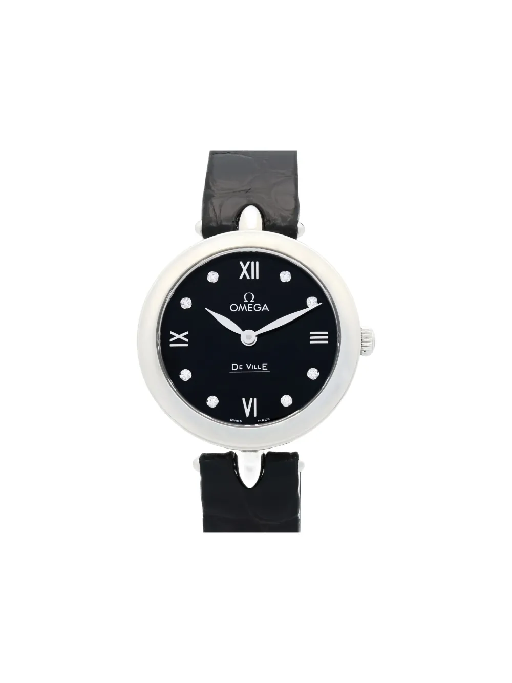 Pre-owned Omega 2010s De Ville Prestige 27mm In Black