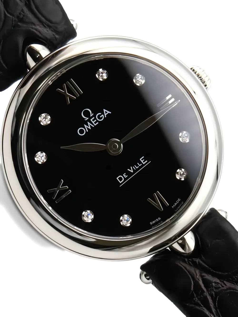 Pre-owned Omega 2010s De Ville Prestige 27mm In Black