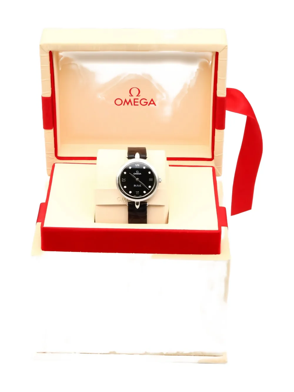 Pre-owned Omega 2010s De Ville Prestige 27mm In Black