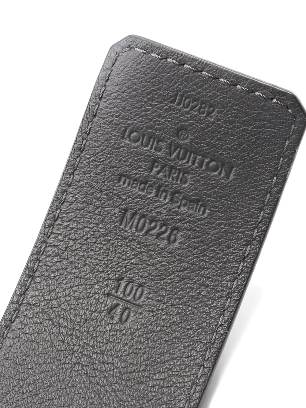 Pre-owned Louis Vuitton 2022 Lv Optic Reversible Leather Belt In Black