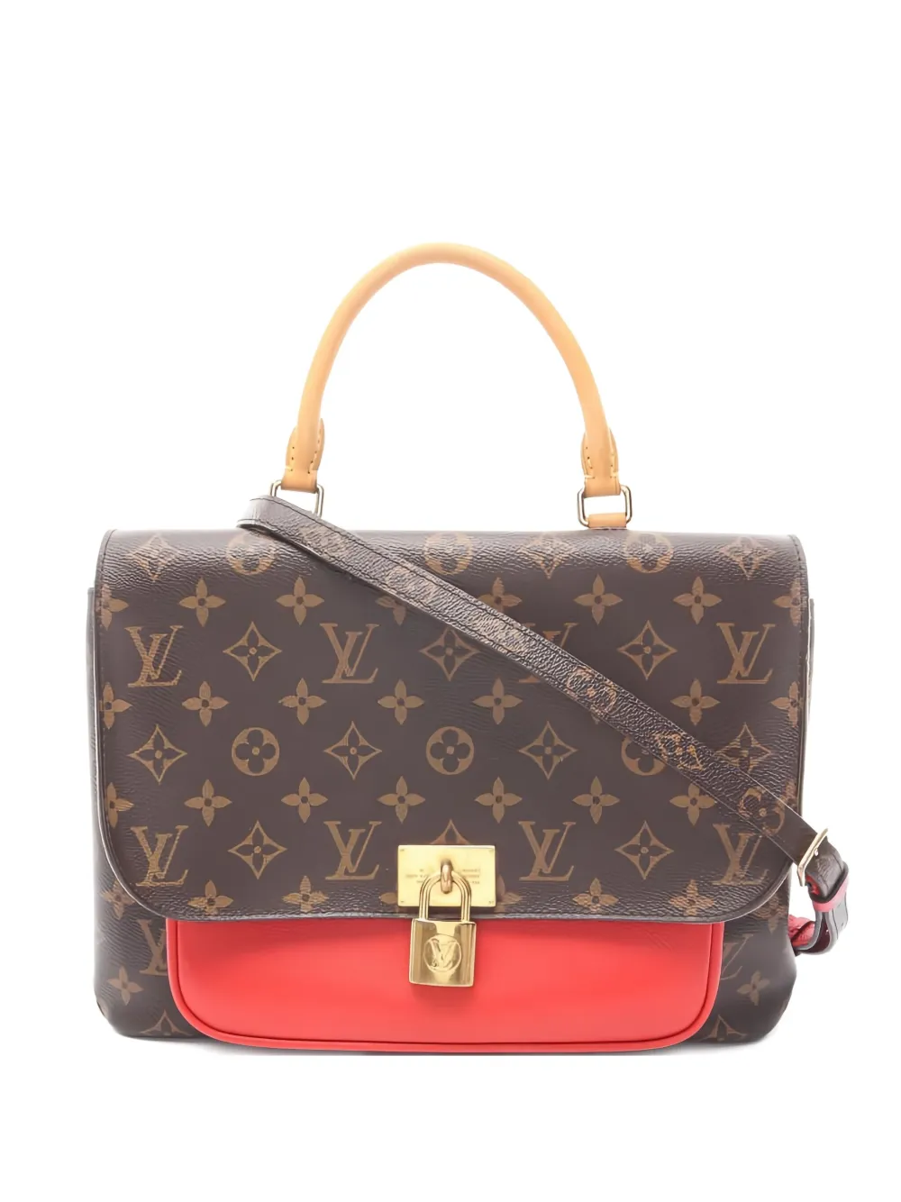 Louis Vuitton Pre-Owned 2018 Marignan Monogram padlock handbag | Red | Image 1