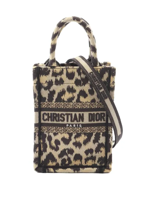 Christian Dior Pre-Owned 2010s Book Tote leopard canvas mini bag