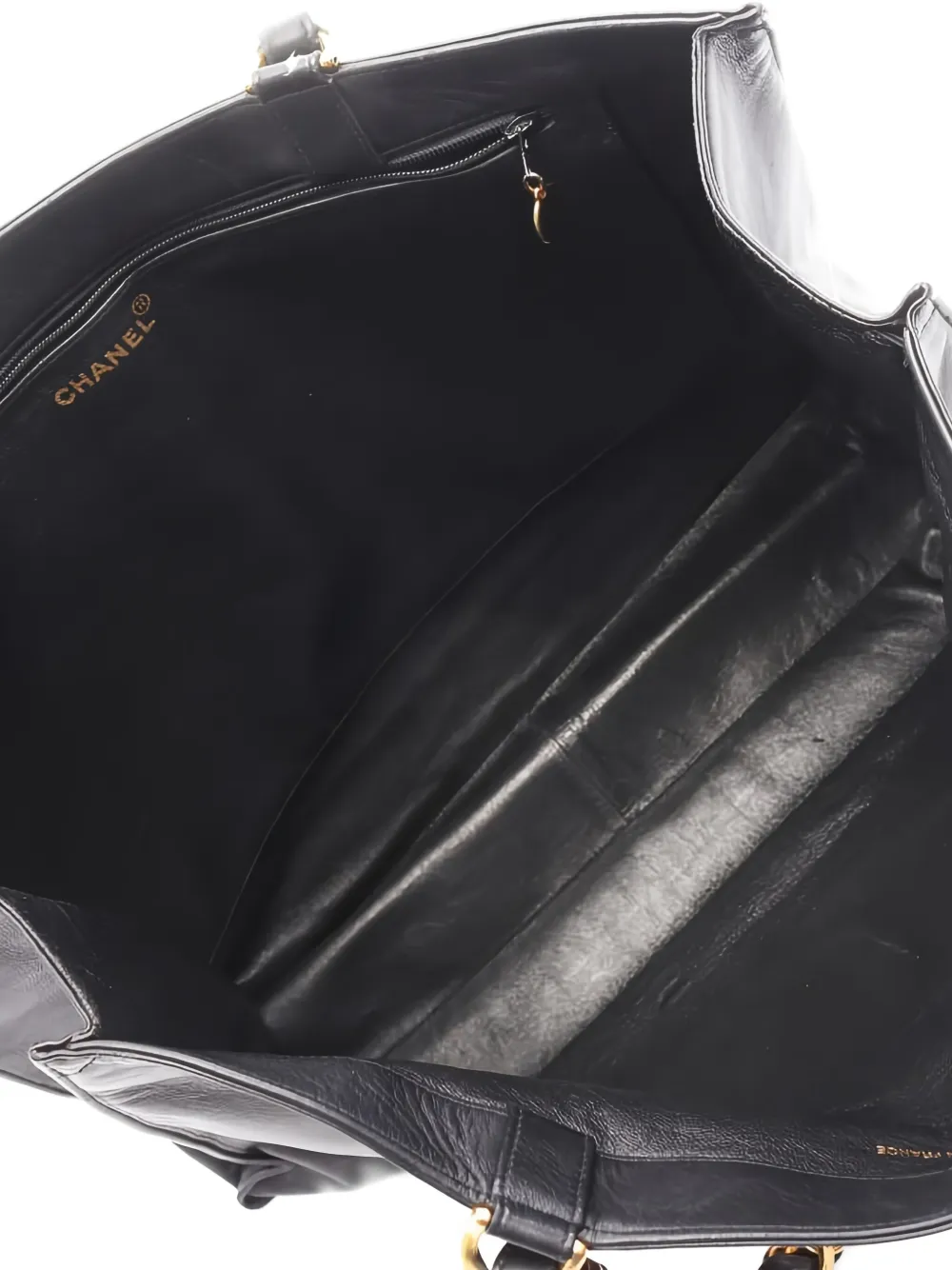 Pre-owned Chanel 1991-1994 Cc Caviar Tote Bag In Black