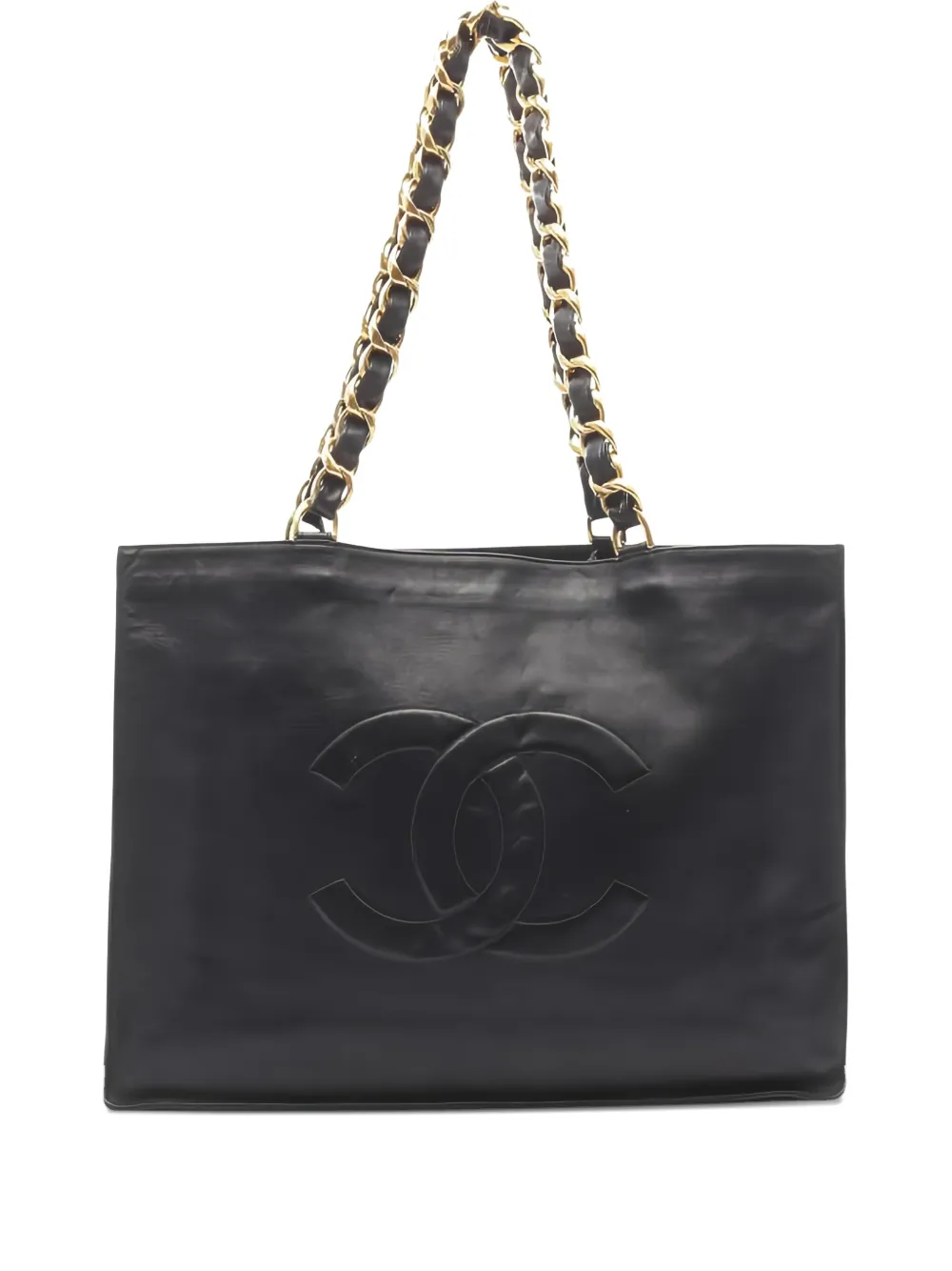 Pre-owned Chanel 1991-1994 Cc Caviar Tote Bag In Black