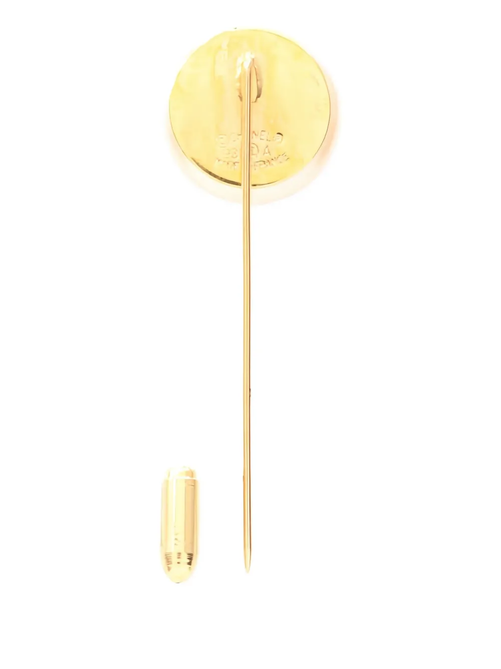 Pre-owned Chanel 1986-1988 Cc-logo Brooch In Gold