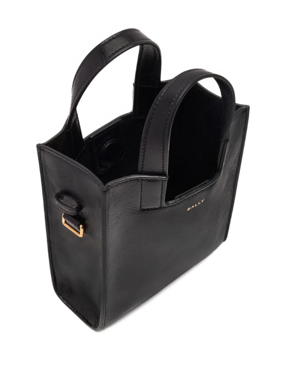 Bally Small Easy Leather Tote Bag In Black