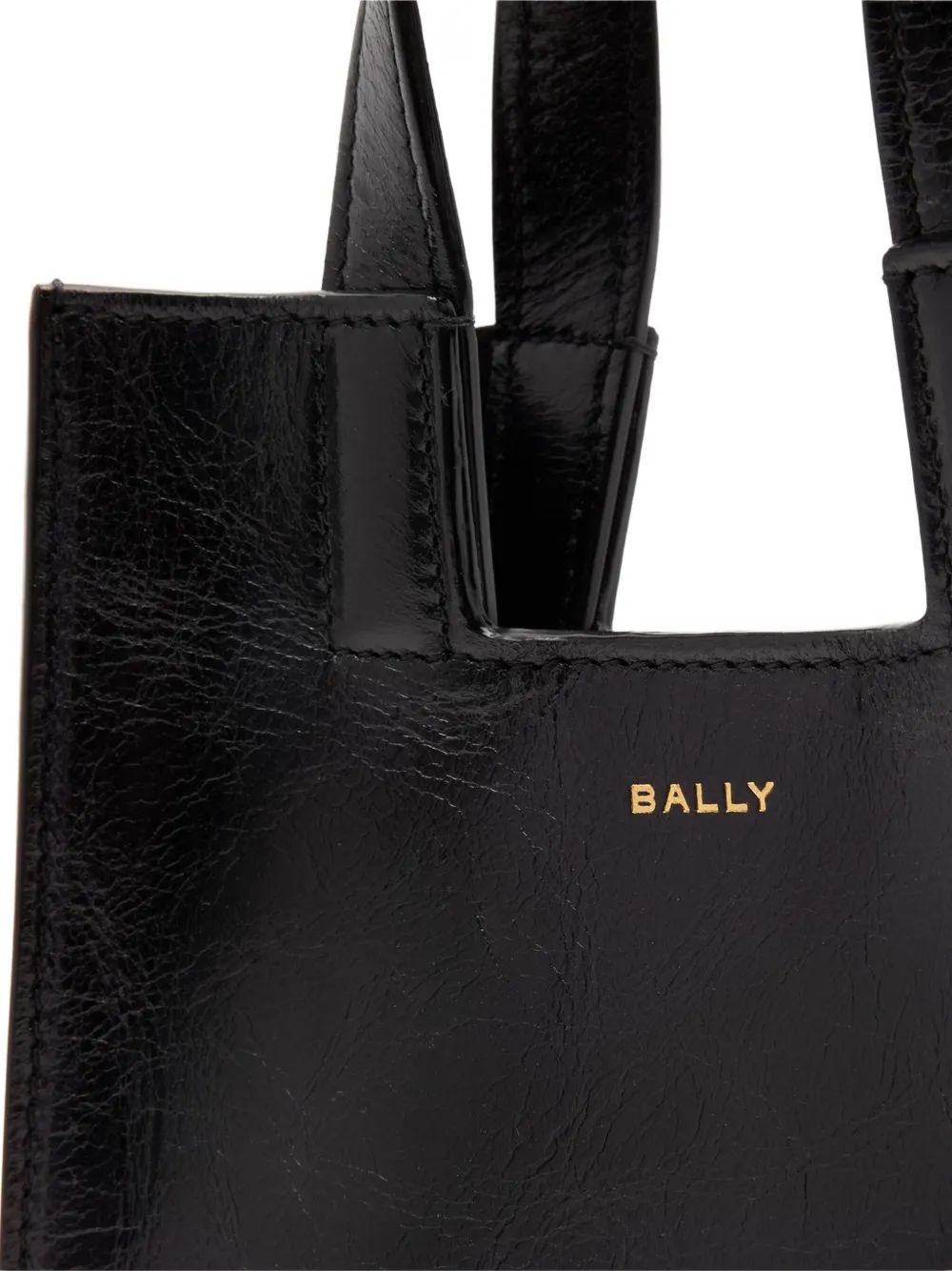 Bally Small Easy Leather Tote Bag In Black