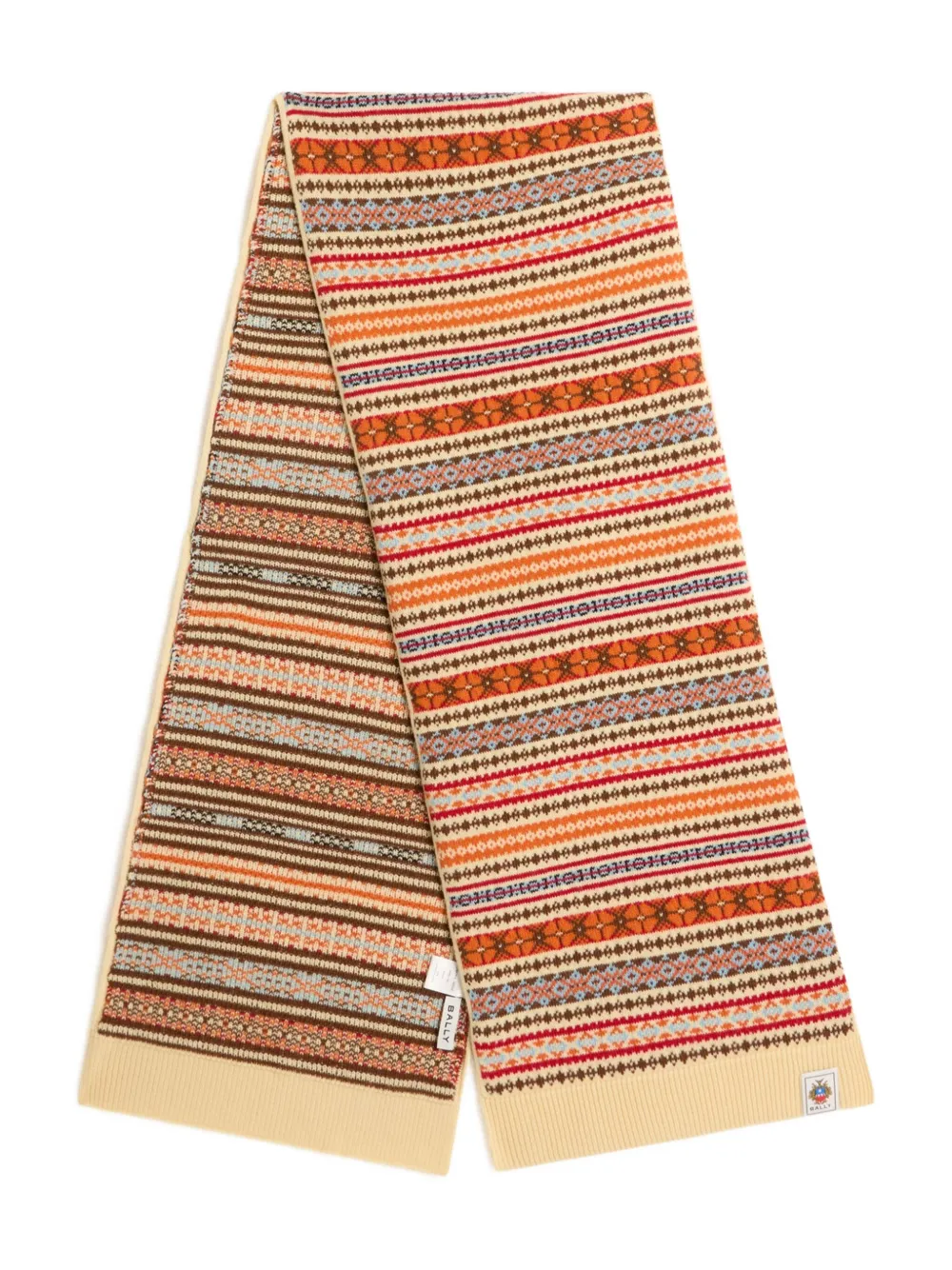 Bally Wool Scarf In Brown