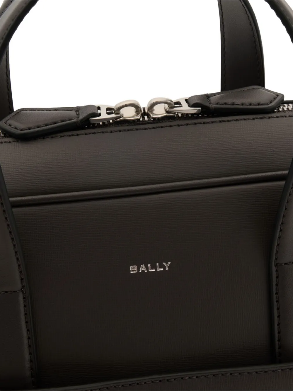 Bally Mythos Leather Briefcase In Gray