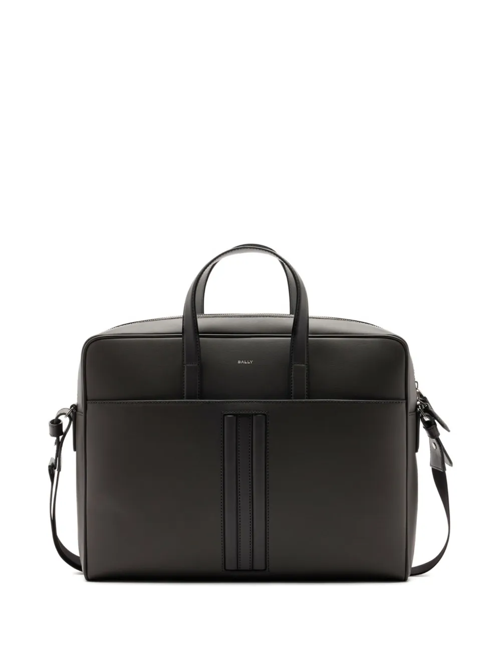 Bally Mythos Leather Briefcase In Gray