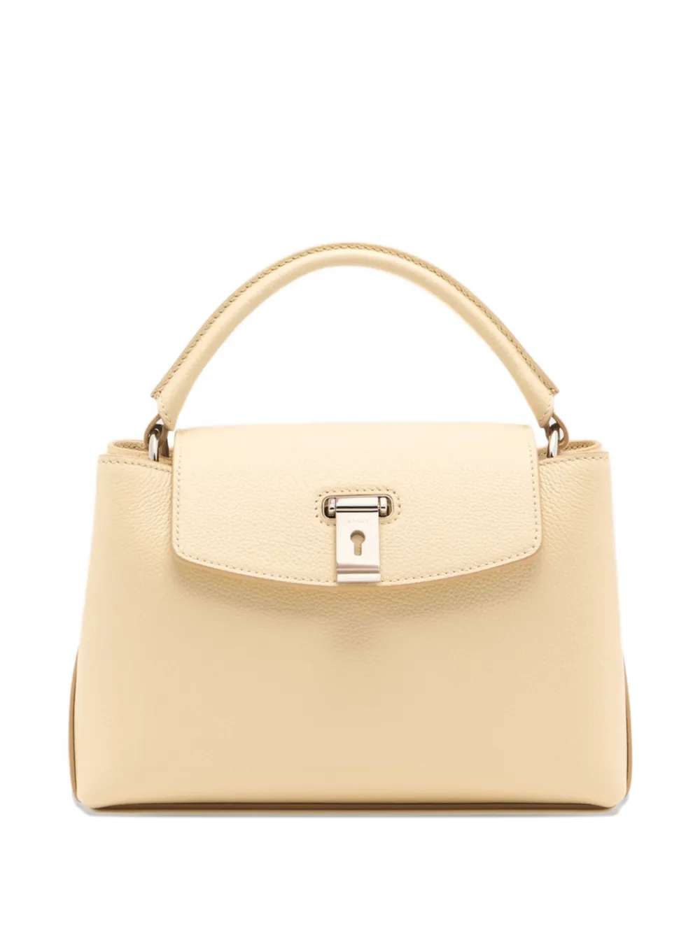 Bally Small Lock Me Leather Tote Bag In Neutral