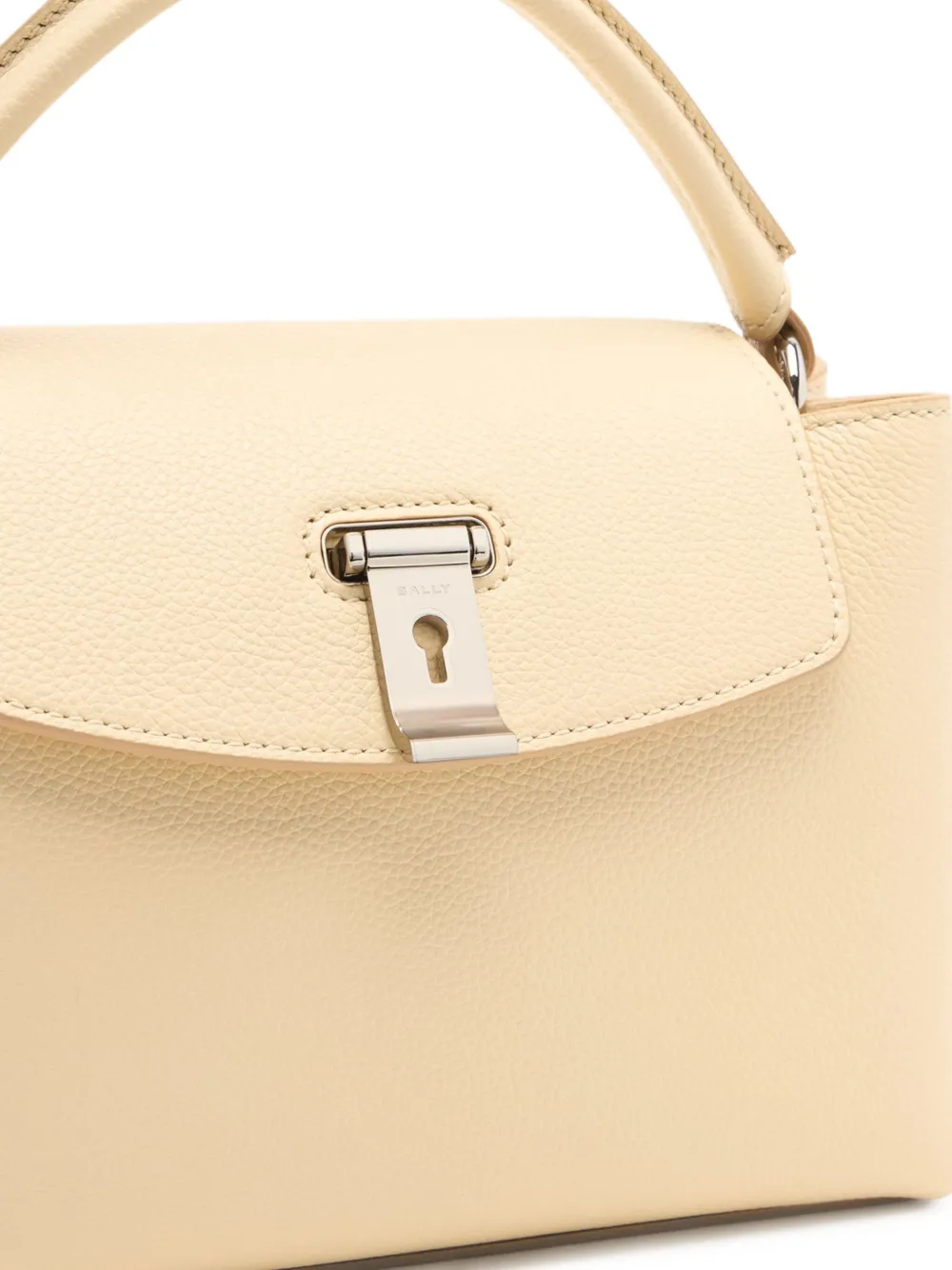 Bally Kleine Lock Me leren shopper Beige