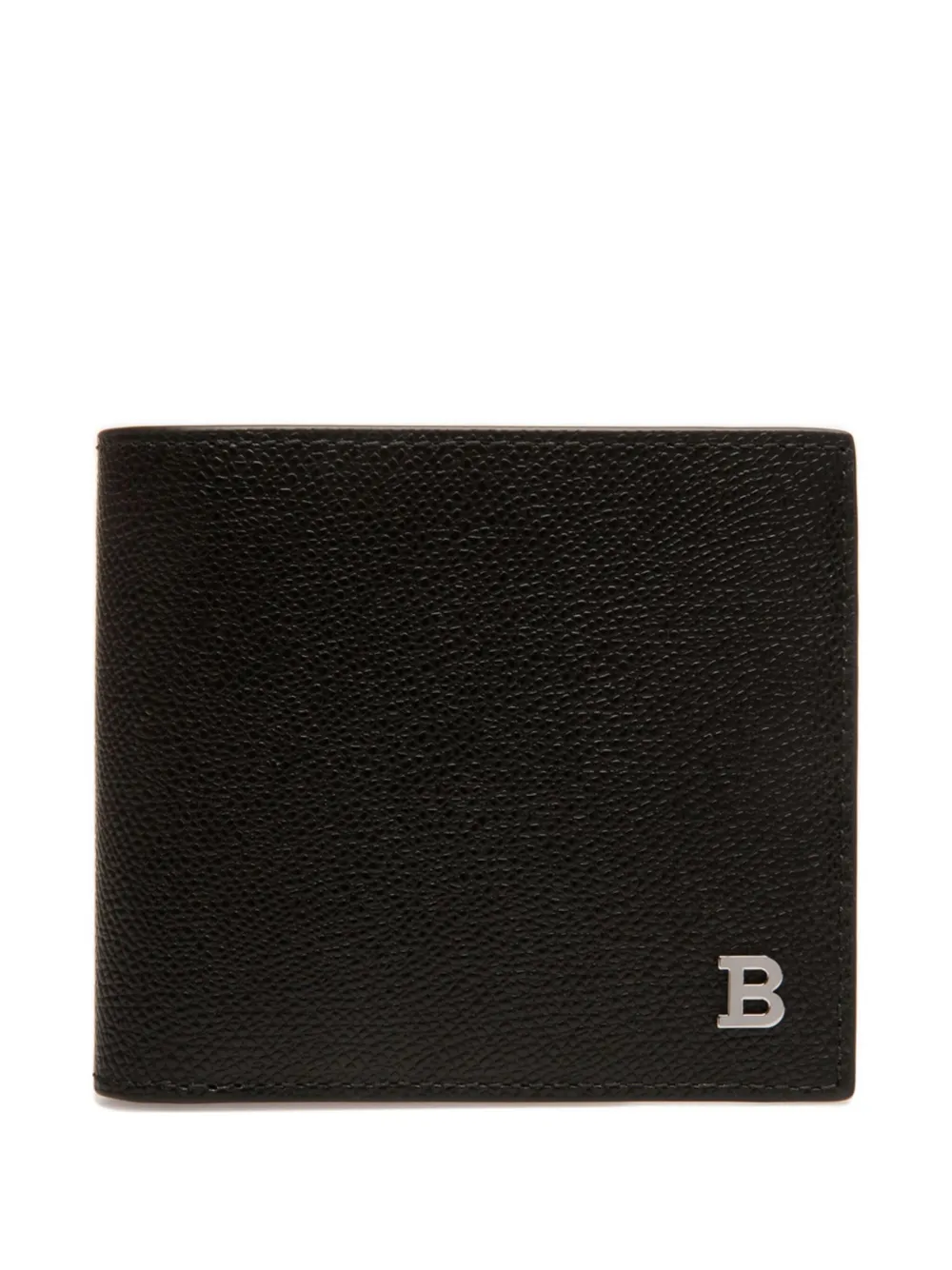 Bally Embossed Leather Money Clip Wallet In Black